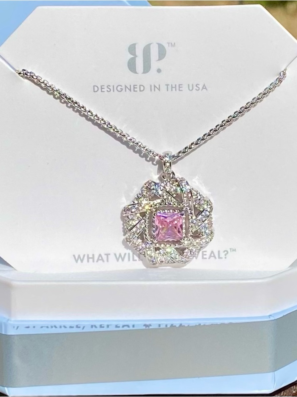Bomb Party OG Rose Quartz CZ Necklace